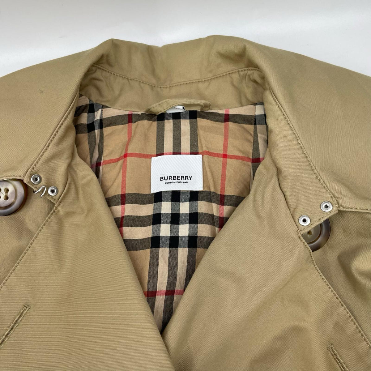 BURBERRY バーバリー 8022302 ベージュ 裏地チェック トレンチコート コート