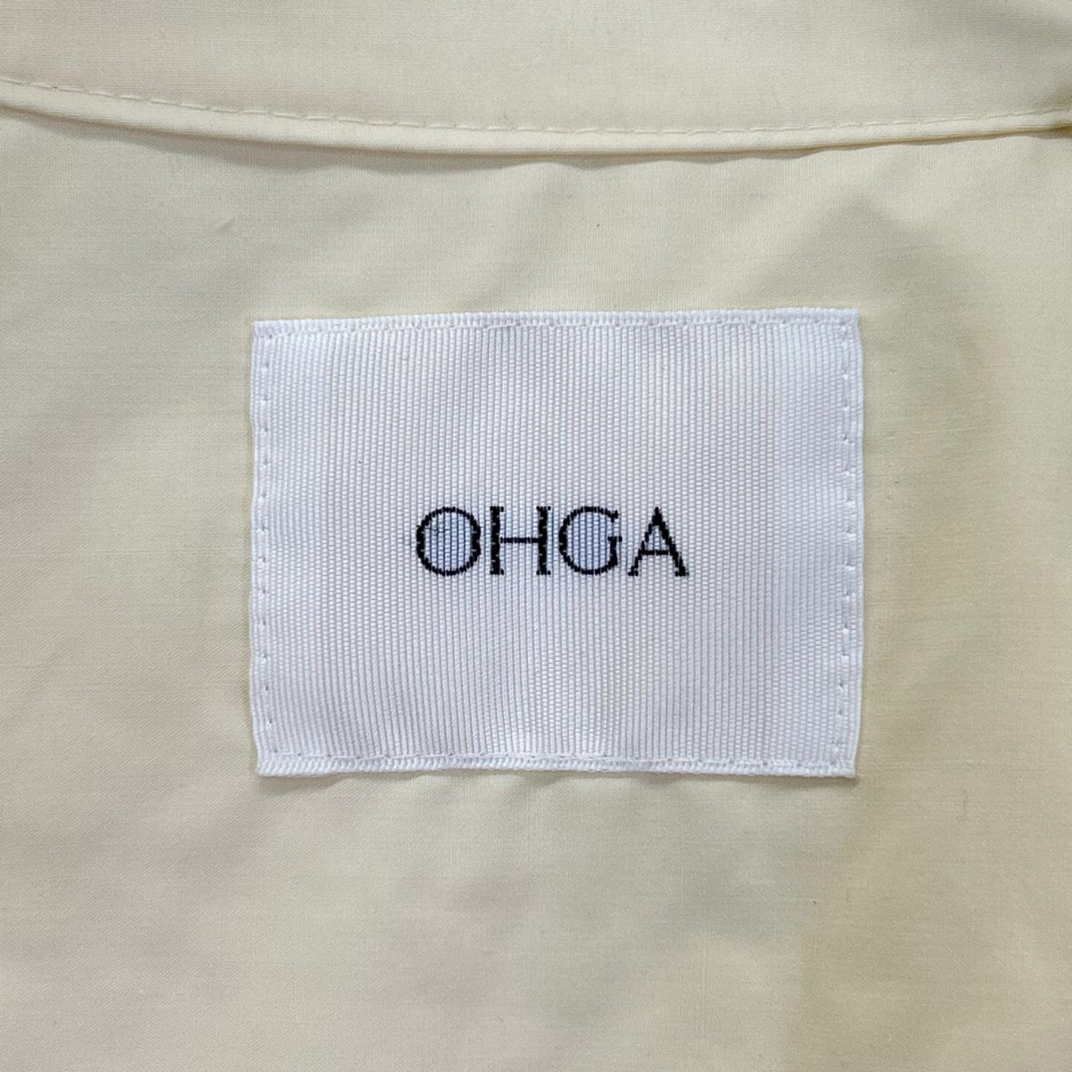 OHGA オオガ OHGA-1025 ライトイエロー ボウタイ ブラウス トップス