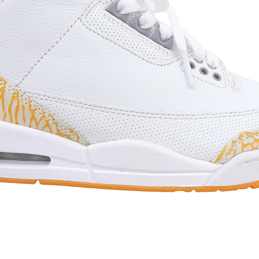 NIKE ナイキ 新品同様 Air Jordan 3 Orange Citrus スニーカー シューズ レディース ホワイト×オレンジ 23.5cm CK9246-101 シューズ