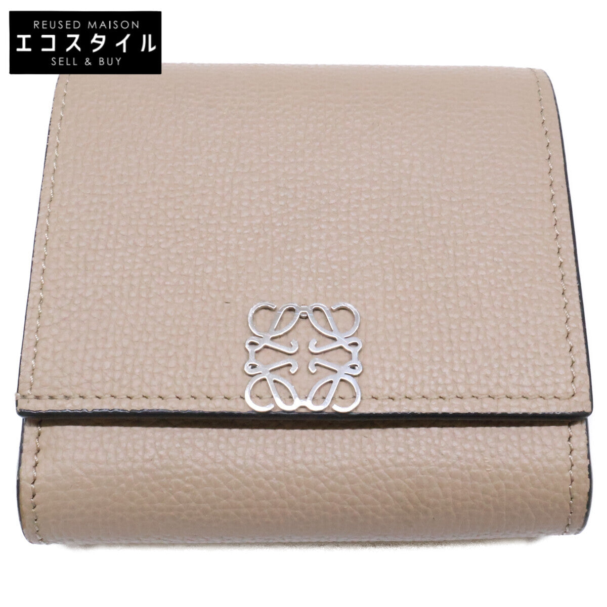 LOEWE ロエベ 0010642627 C821L57X01 アナグラム コンパクト フラップウォレット 二つ折り財布（小銭入れあり）