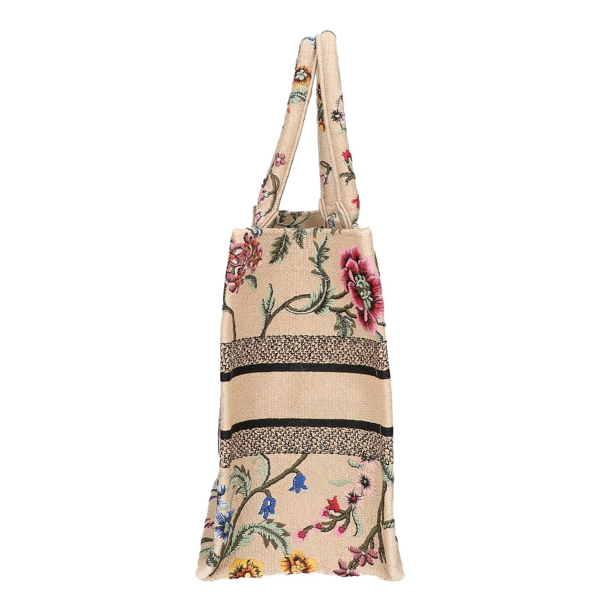 Christian Dior クリスチャンディオール M1296ZEBB プティットフルール 刺繍 ブックトート ミディアム ハンドバッグ