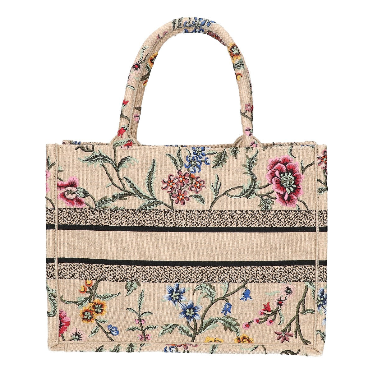 Christian Dior クリスチャンディオール M1296ZEBB プティットフルール 刺繍 ブックトート ミディアム ハンドバッグ