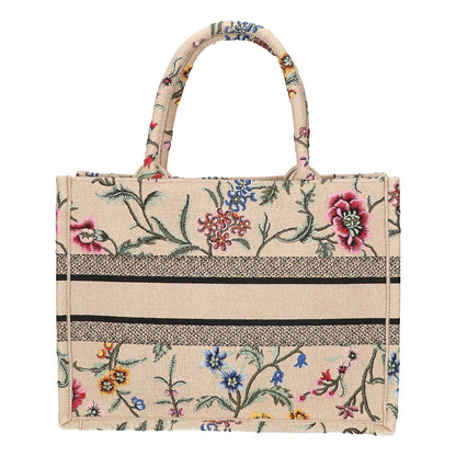 Christian Dior クリスチャンディオール M1296ZEBB プティットフルール 刺繍 ブックトート ミディアム ハンドバッグ