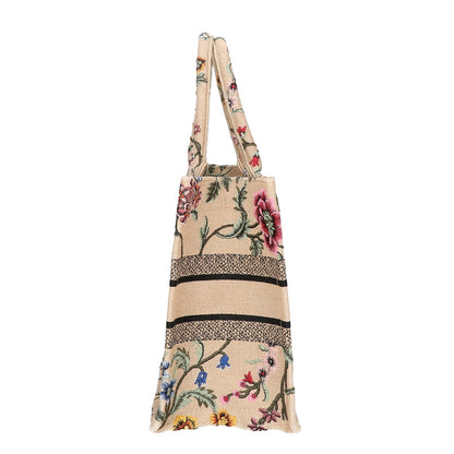 Christian Dior クリスチャンディオール M1296ZEBB プティットフルール 刺繍 ブックトート ミディアム ハンドバッグ