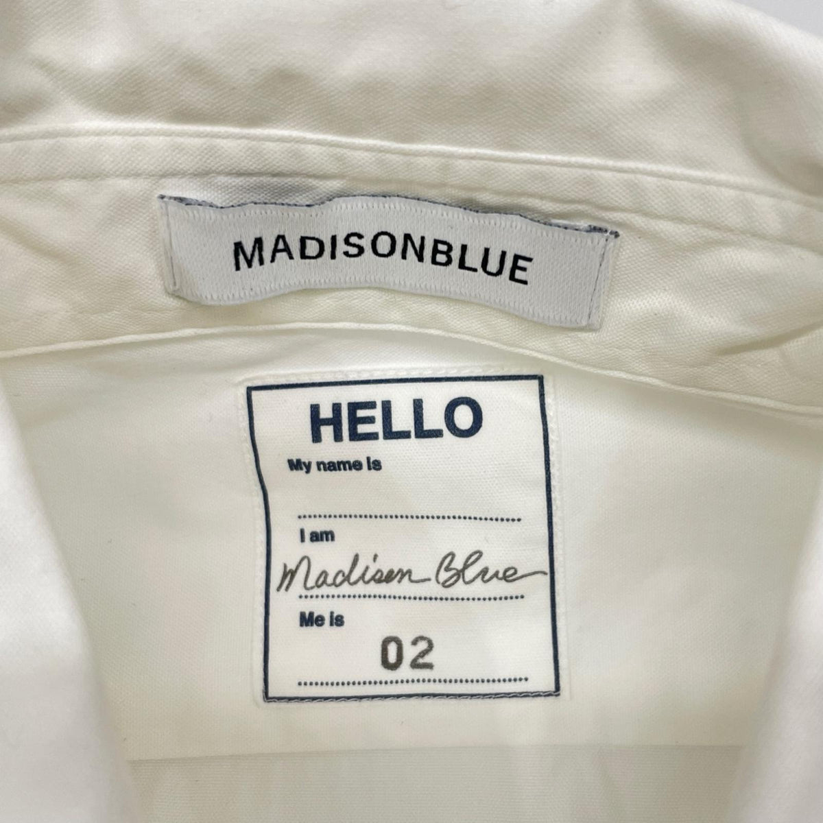 MADISON BLUE マディソンブルー MB221-5022 ホワイト ラウンドカラー フリル 長袖シャツ トップス