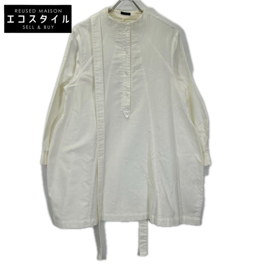 LUDLOW ラドロー ホワイト コットン×リネン ベルト付き ワンピース ワンピース