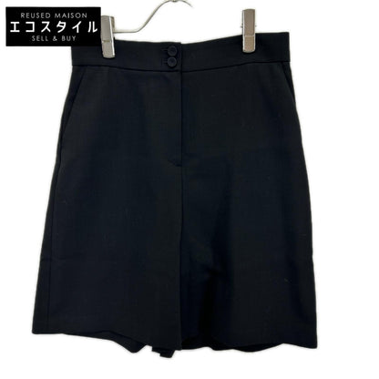 LANVIN ランバン 2315401 ブラック ウール ツイル ショートパンツ ボトムス