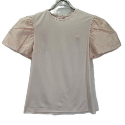 BORDERS at BALCONY ボーダーズアットバルコニー BD2211-2C-12 ピンク ジャガード パフスリーブ Tシャツ トップス