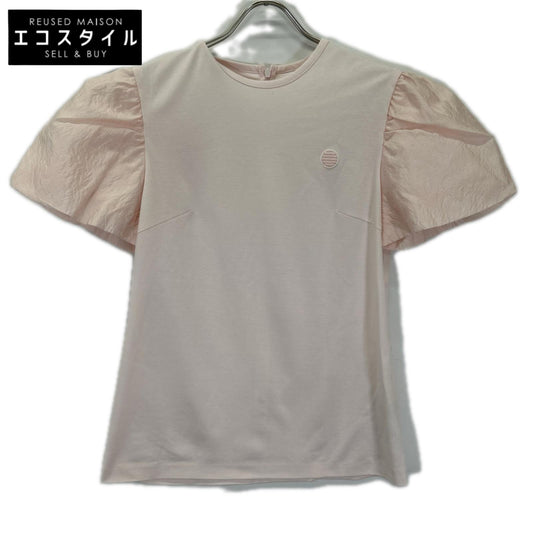 BORDERS at BALCONY ボーダーズアットバルコニー BD2211-2C-12 ピンク ジャガード パフスリーブ Tシャツ トップス