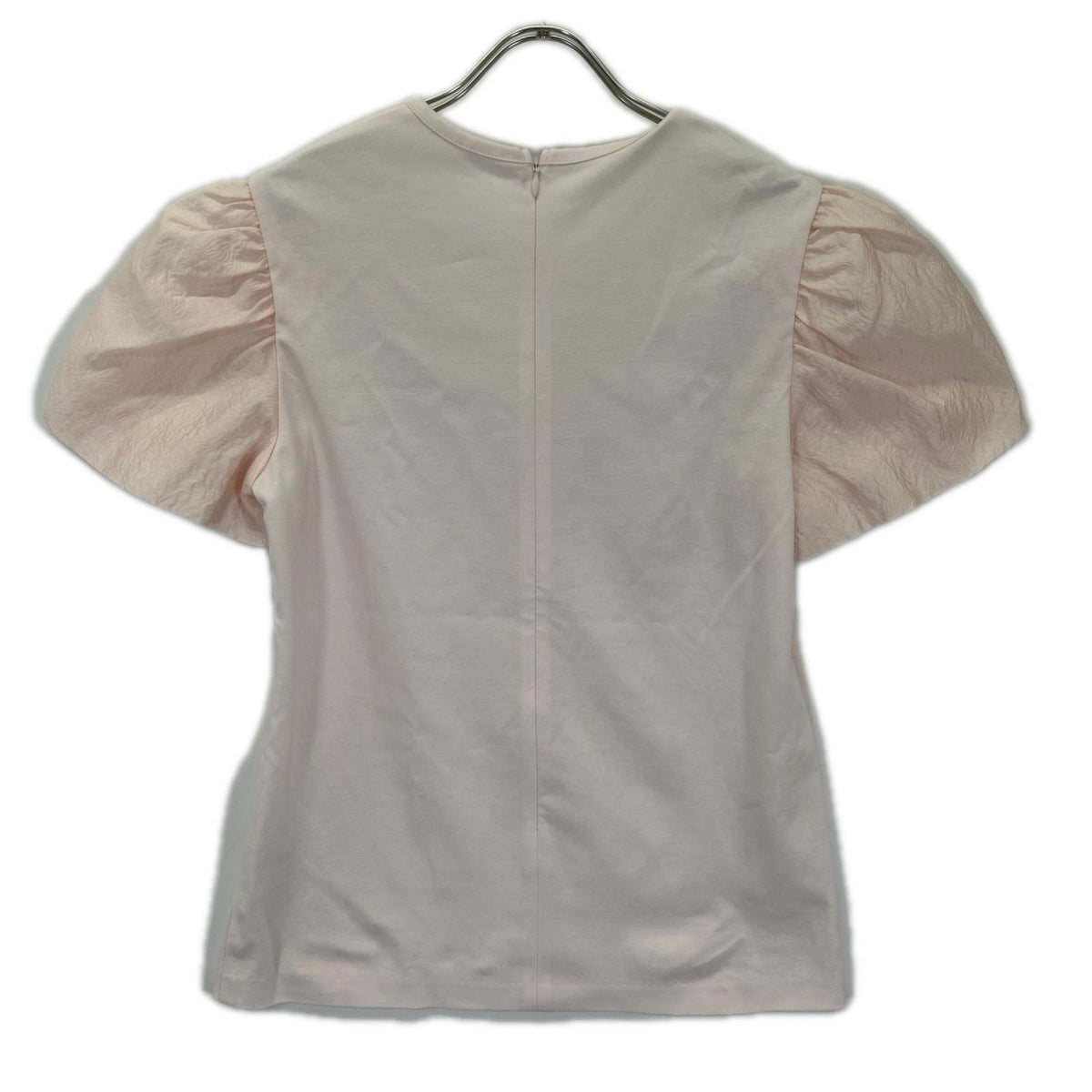 BORDERS at BALCONY ボーダーズアットバルコニー BD2211-2C-12 ピンク ジャガード パフスリーブ Tシャツ トップス