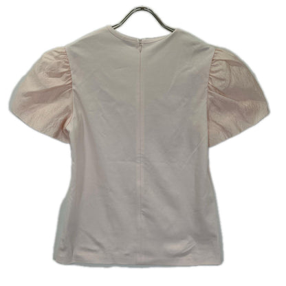 BORDERS at BALCONY ボーダーズアットバルコニー BD2211-2C-12 ピンク ジャガード パフスリーブ Tシャツ トップス