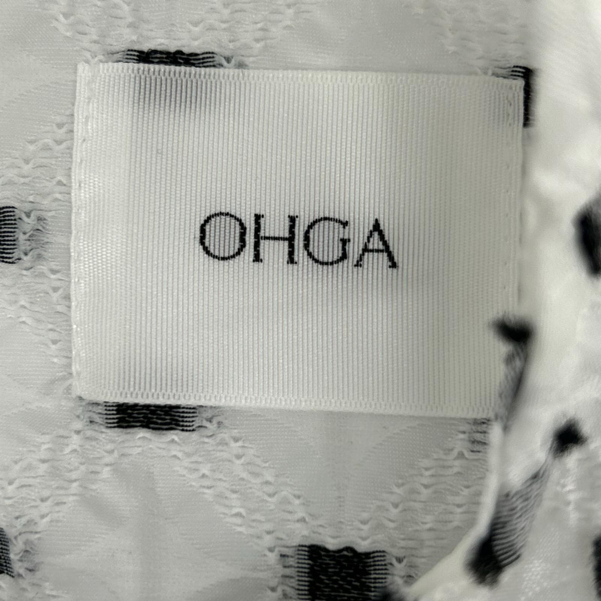 OHGA オオガ OHGA-1113-3 ホワイト ポリエステル エンジェル ポワン ブラウス トップス