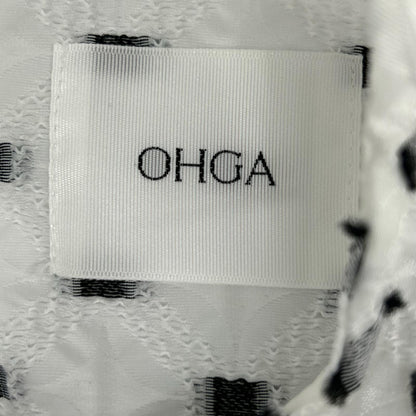 OHGA オオガ OHGA-1113-3 ホワイト ポリエステル エンジェル ポワン ブラウス トップス