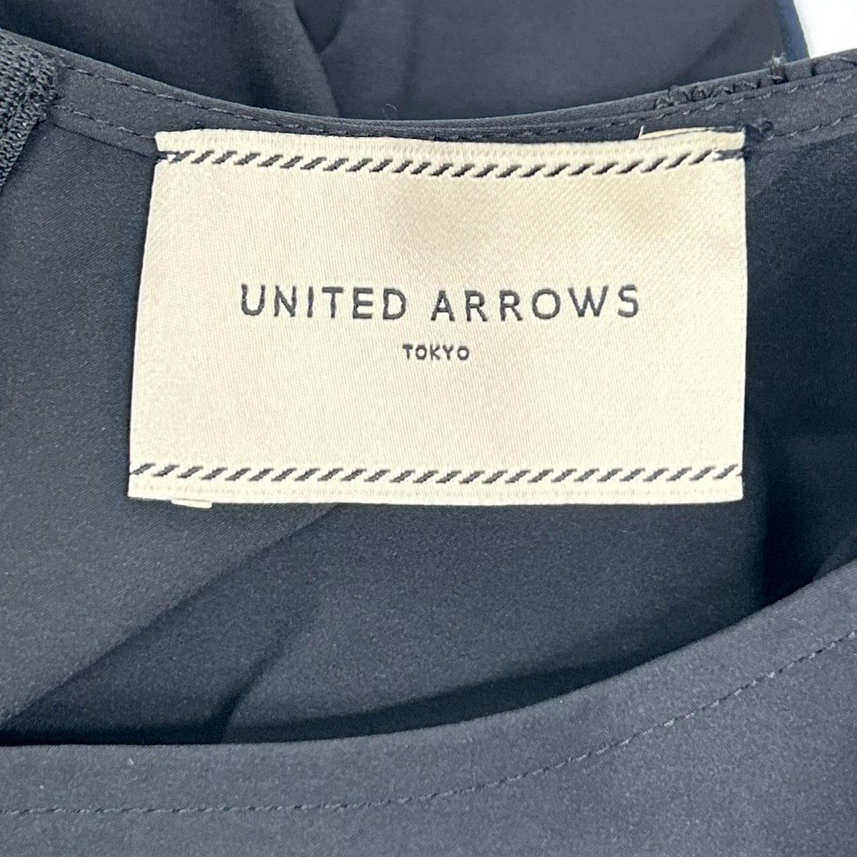 UNITED ARROWS ユナイテッドアローズ 1526-1-995394 ブラック ポリエステル フリルスリーブ オールインワン オーバーオール オールインワン