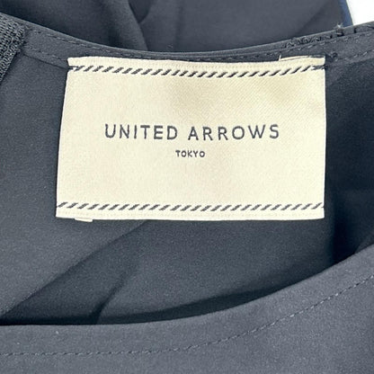 UNITED ARROWS ユナイテッドアローズ 1526-1-995394 ブラック ポリエステル フリルスリーブ オールインワン オーバーオール オールインワン