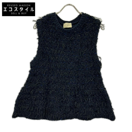 UNITED ARROWS ユナイテッドアローズ 1518ー2-991000 ブラック ペプラム ミックスヤーン ニットベスト ベスト