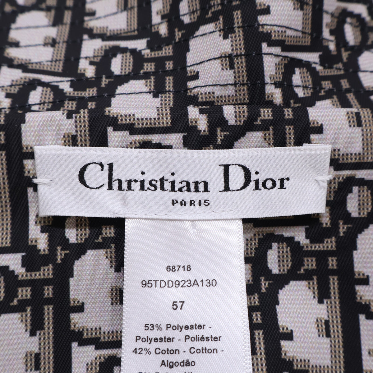 Christian Dior クリスチャンディオール 【美品】95TDD923A130 Teddy-D リバーシブル スモールブリム ボブハット 帽子