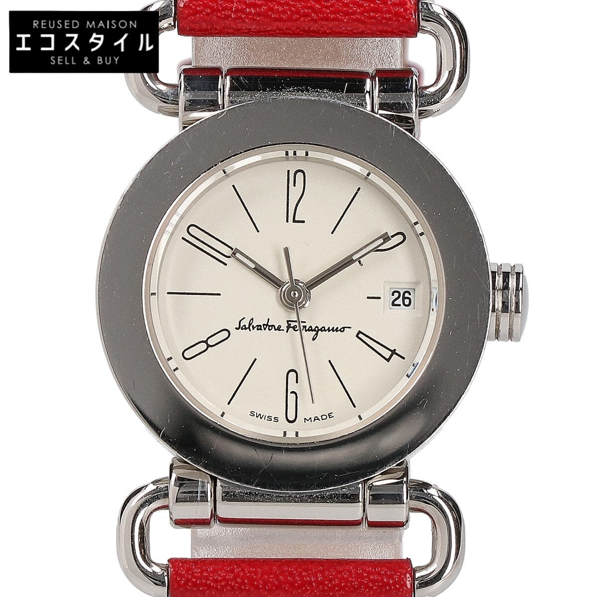 SalvatoreFerragamo サルバトーレフェラガモ 0125 デイト クオーツ 腕時計