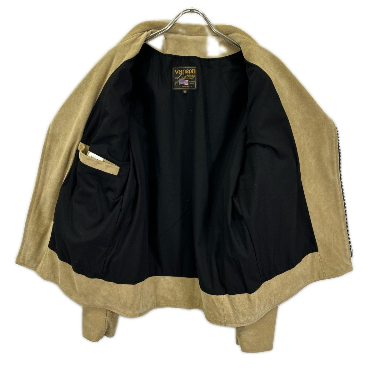 VANSON バンソン ベージュ スエード ダブルライダース ジャケット ジャケット