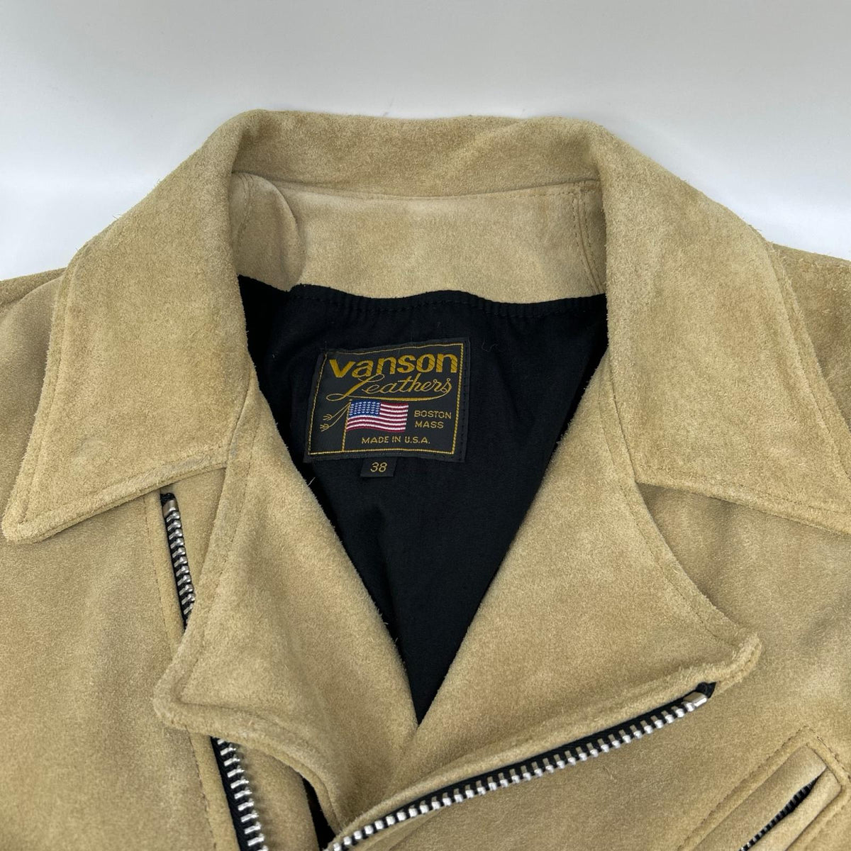VANSON バンソン ベージュ スエード ダブルライダース ジャケット ジャケット
