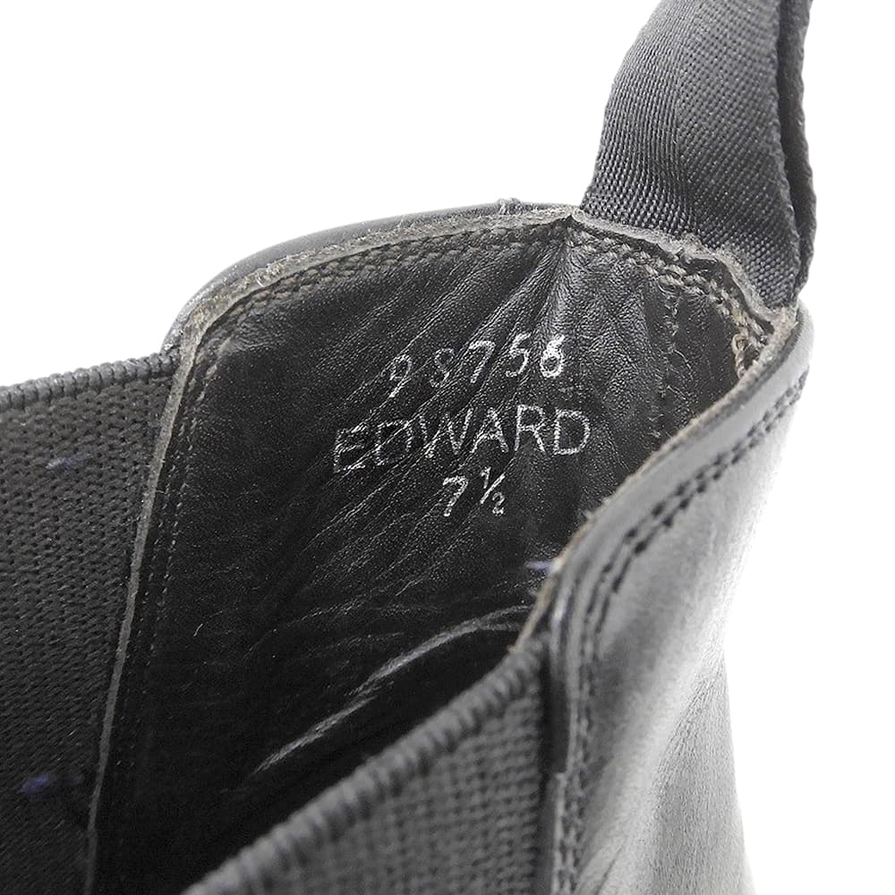 JALAN SRIWIJAYA ジャランスリワヤ 新品同様 BLACK CALF DAINITE SOLE EDWARD ブーツ シューズ メンズ ブラック 7 1/2 98756 シューズ