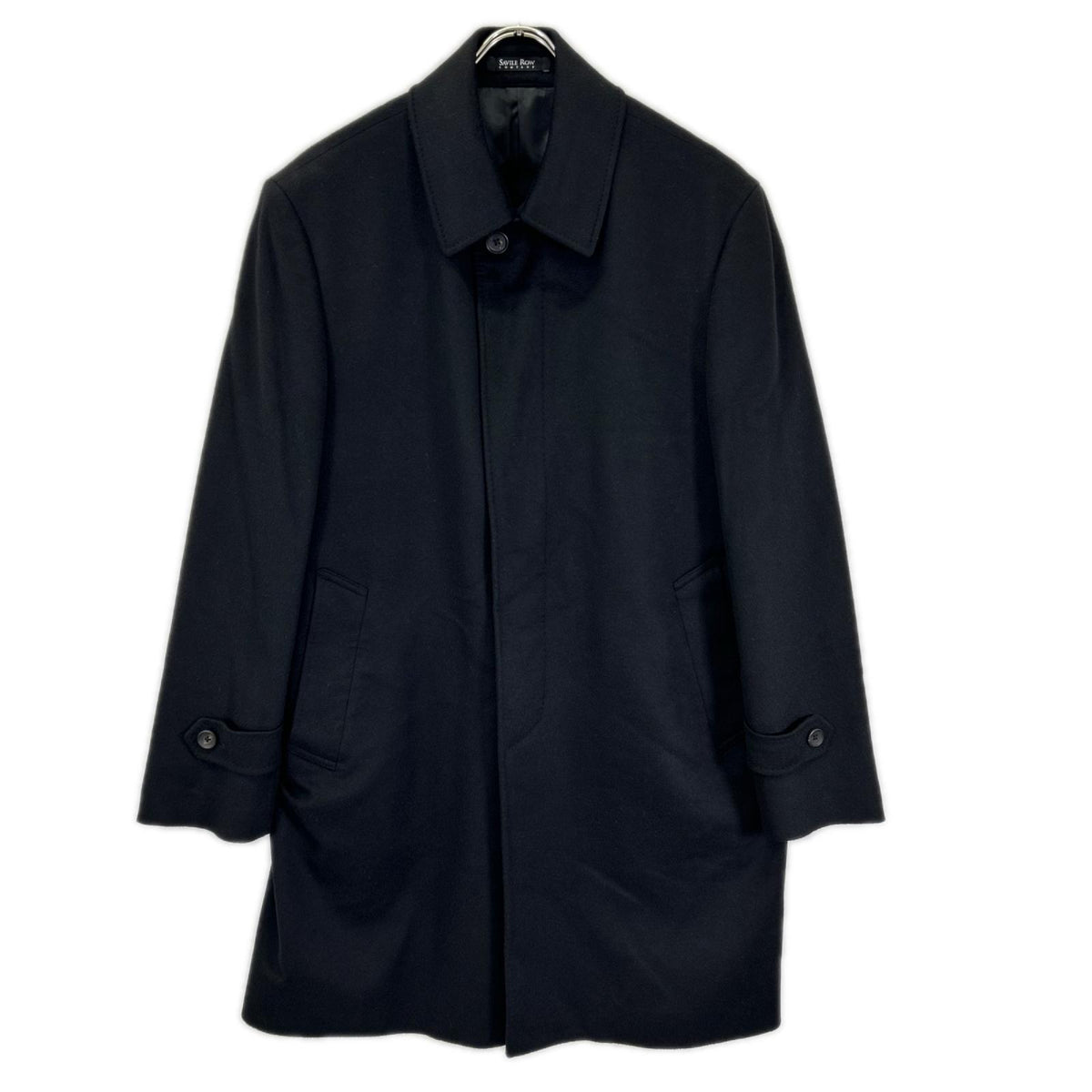 Savile Row サビルロウ 7264R194 ブラック カシミヤ100 ステンカラーコート コート