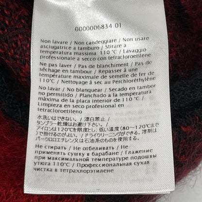 VALENTINO ヴァレンティノ レッド×ブラック モヘア×ウール ブロックチェック ニット トップス