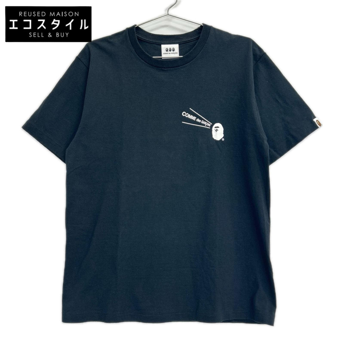 A BATHING APE アベイシングエイプ ×COMME des GARCONS 20SS ブラック OSAKA BAPE TEE Tシャツ トップス