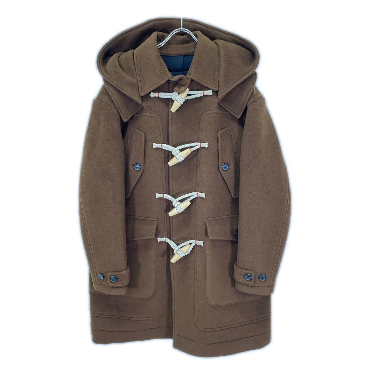 DSQUARED2 ディースクエアード S74AA0305 25年 ブラウン ウール100 ダッフルコート コート