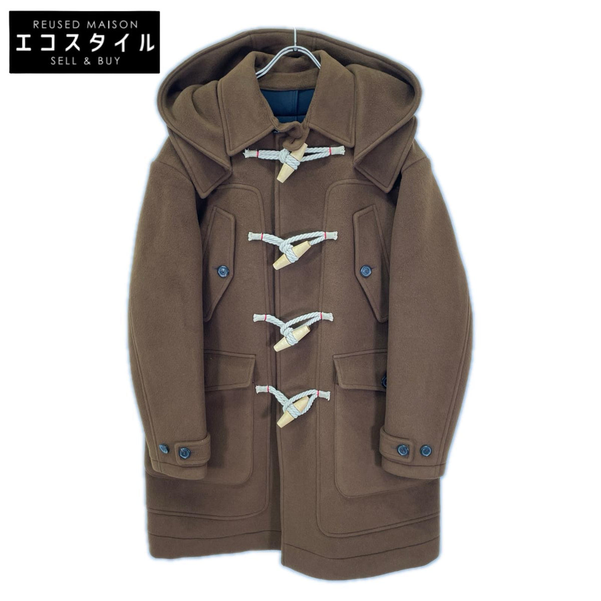 DSQUARED2 ディースクエアード S74AA0305 25年 ブラウン ウール100 ダッフルコート コート