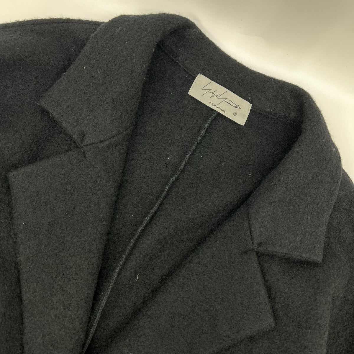 Yohji Yamamoto POUR HOMME ヨウジヤマモトプールオム HX-T37-177 ブラック WOOL RING SOFT COMPRESSION CHESTER COAT コート コート