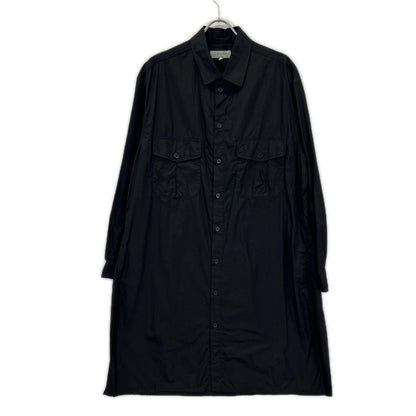 Yohji Yamamoto POUR HOMME ヨウジヤマモトプールオム HD-B05-001 ブラック ロング ダブルポケット シャツ トップス