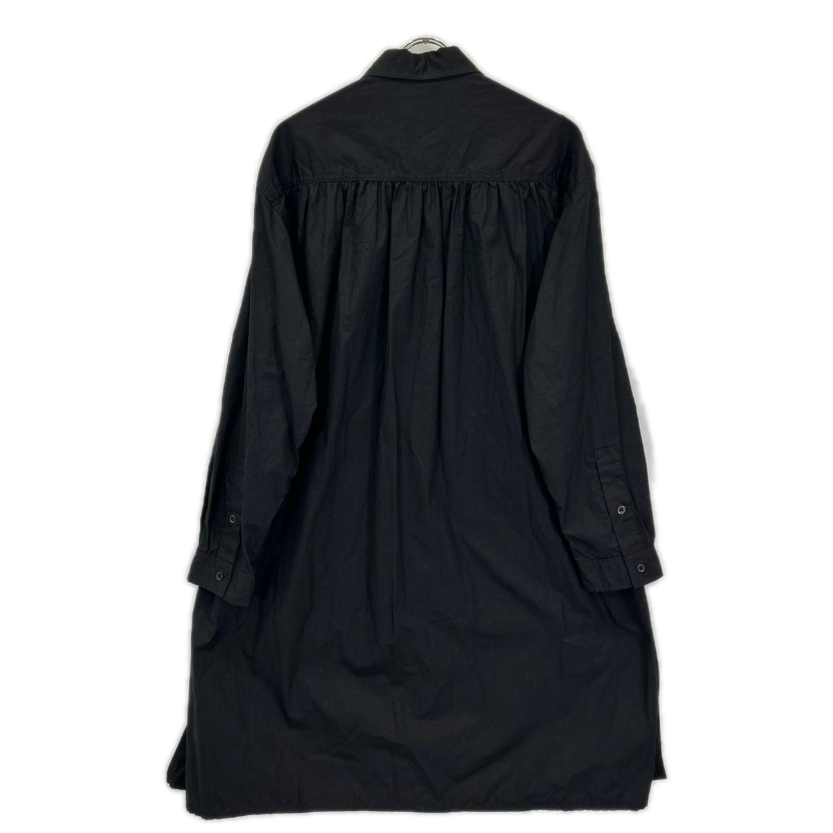 Yohji Yamamoto POUR HOMME ヨウジヤマモトプールオム HD-B05-001 ブラック ロング ダブルポケット シャツ トップス