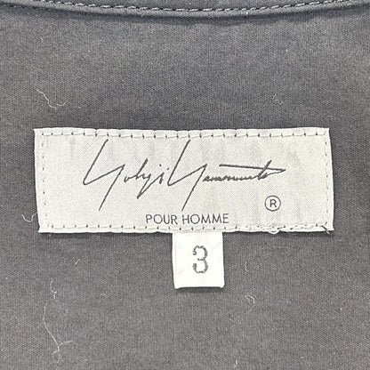 Yohji Yamamoto POUR HOMME ヨウジヤマモトプールオム HD-B05-001 ブラック ロング ダブルポケット シャツ トップス