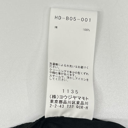 Yohji Yamamoto POUR HOMME ヨウジヤマモトプールオム HD-B05-001 ブラック ロング ダブルポケット シャツ トップス