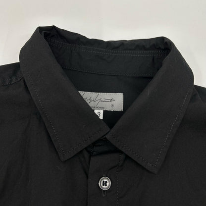 Yohji Yamamoto POUR HOMME ヨウジヤマモトプールオム HD-B05-001 ブラック ロング ダブルポケット シャツ トップス