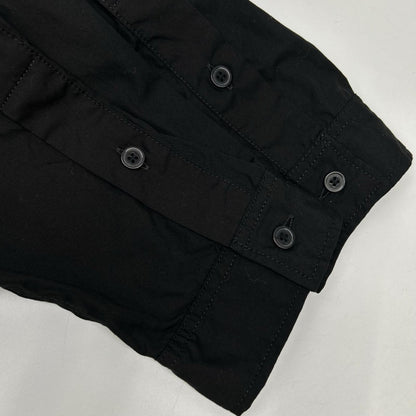 Yohji Yamamoto POUR HOMME ヨウジヤマモトプールオム HD-B05-001 ブラック ロング ダブルポケット シャツ トップス