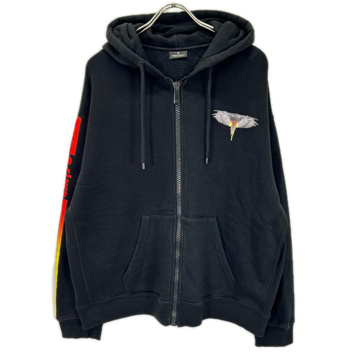 MARCELO BURLON マルセロバーロン CMBE002F18506063 ブラック プリント ジップパーカー トップス