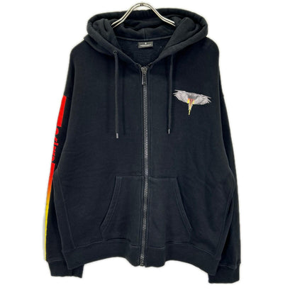 MARCELO BURLON マルセロバーロン CMBE002F18506063 ブラック プリント ジップパーカー トップス