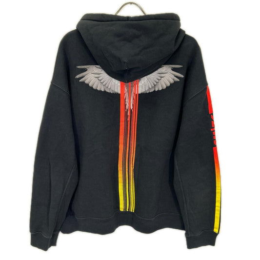 MARCELO BURLON マルセロバーロン CMBE002F18506063 ブラック プリント ジップパーカー トップス