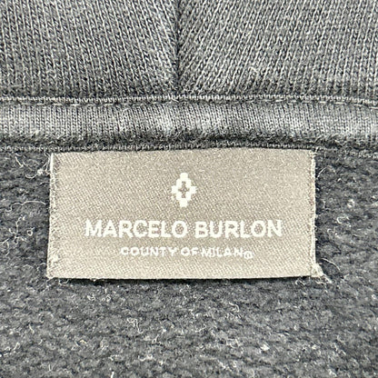 MARCELO BURLON マルセロバーロン CMBE002F18506063 ブラック プリント ジップパーカー トップス