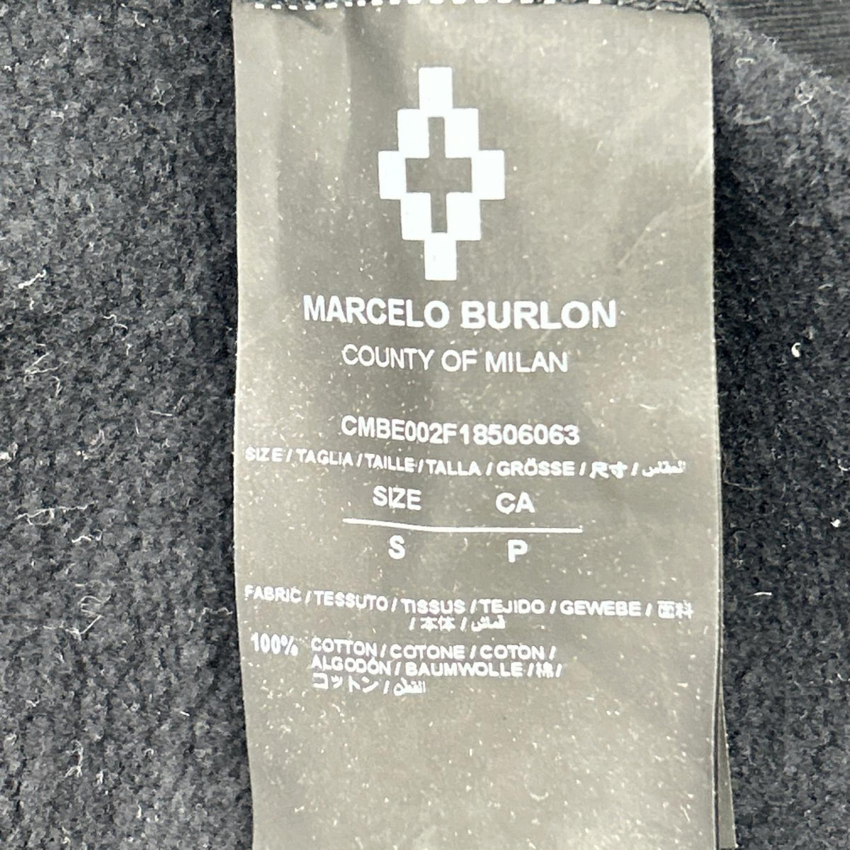 MARCELO BURLON マルセロバーロン CMBE002F18506063 ブラック プリント ジップパーカー トップス
