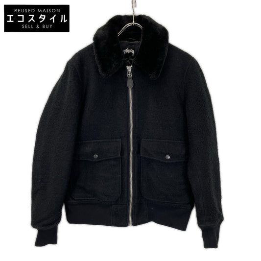 stussy ステューシー ブラック B-10 ボンバー ジャケット ジャケット