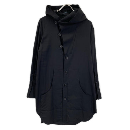 REGULATION Yohji Yamamoto レギュレーション ヨウジヤマモト FE-B53-100 ブラック ウール フーディコート コート