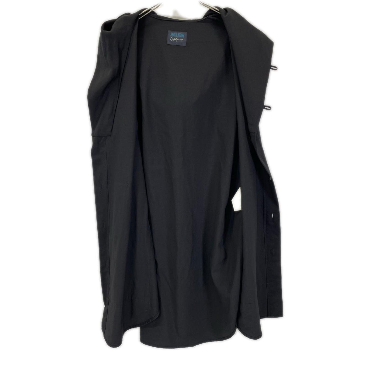 REGULATION Yohji Yamamoto レギュレーション ヨウジヤマモト FE-B53-100 ブラック ウール フーディコート コート