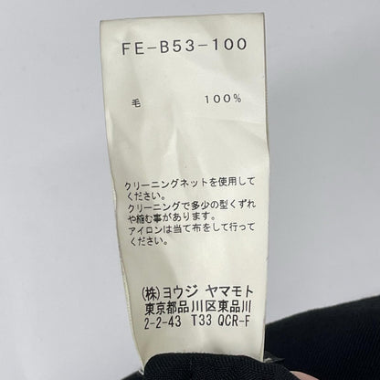 REGULATION Yohji Yamamoto レギュレーション ヨウジヤマモト FE-B53-100 ブラック ウール フーディコート コート