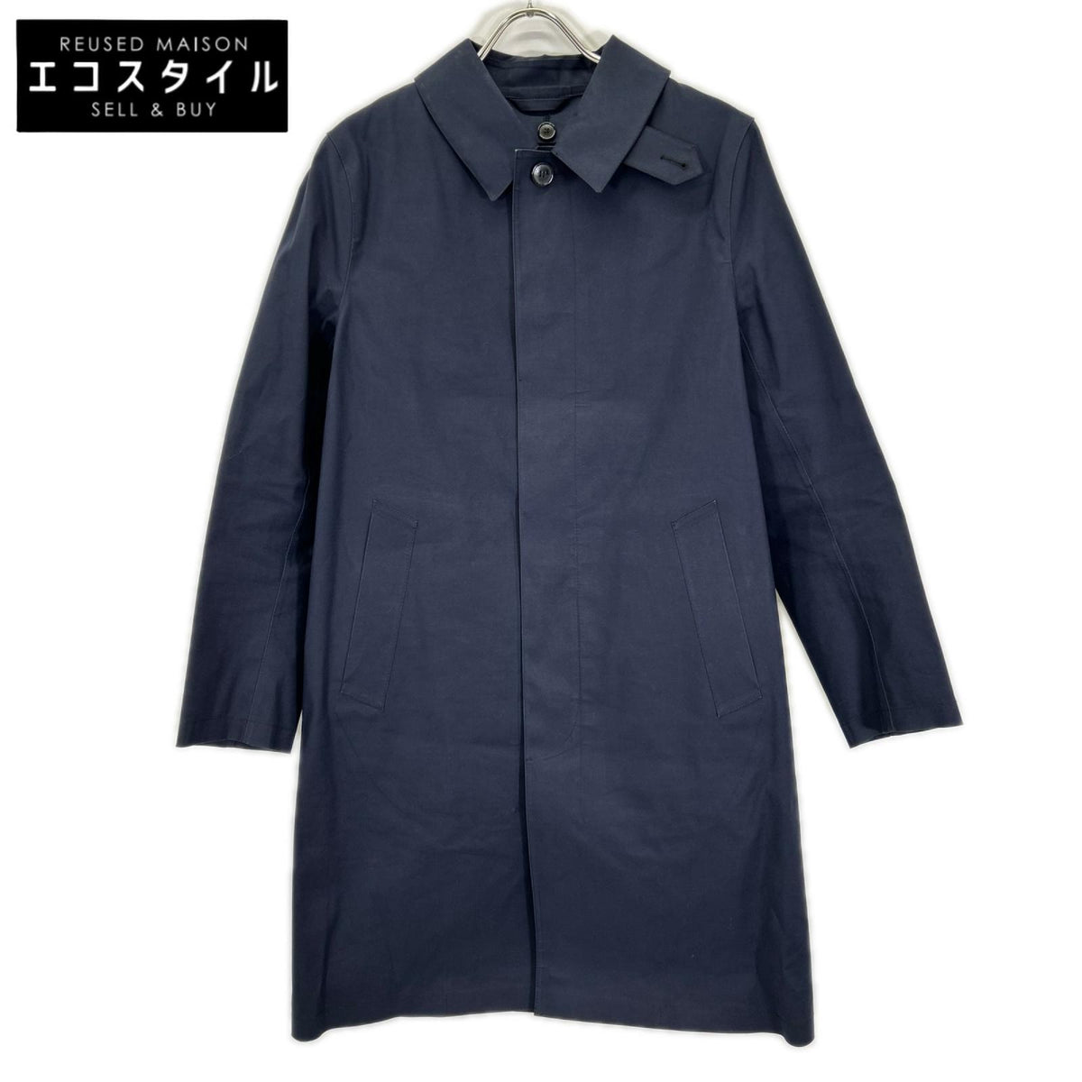 MACKINTOSH マッキントッシュ IDJ/3Q ネイビー コットン100 ゴム引きステンカラーコート コート