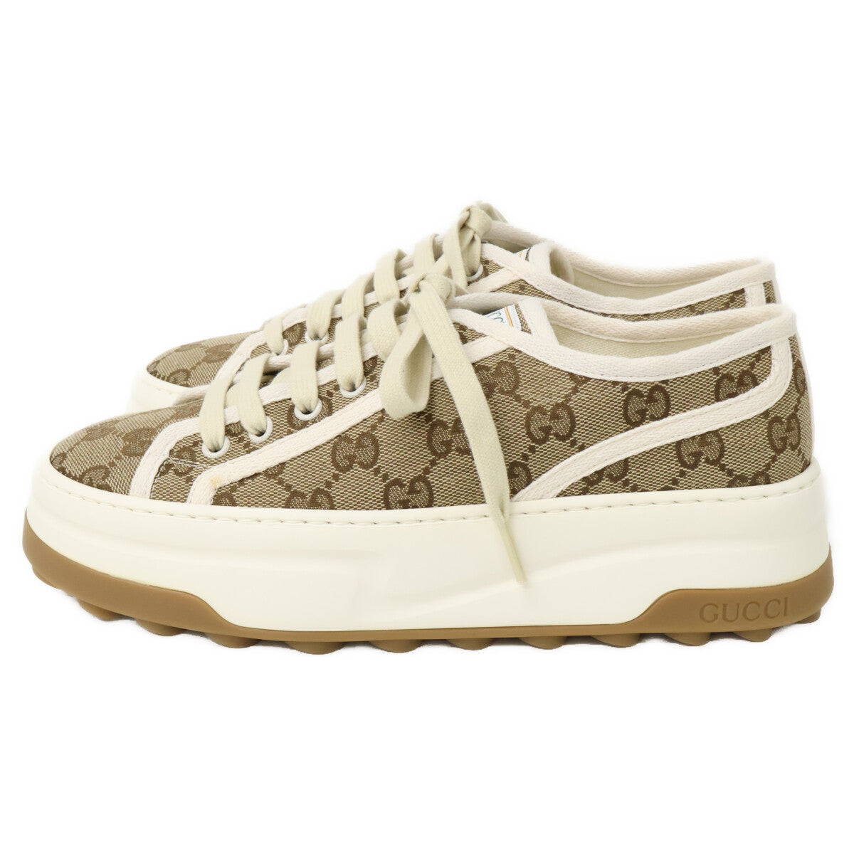 GUCCI グッチ 【新品同様】746766 TENNIS 1977 GGキャンバス ローカットスニーカー シューズ