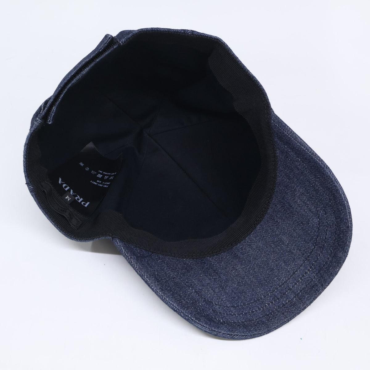 PRADA プラダ 【即決/国内正規】2HC274 AJ6 トライアングルロゴ デニム ベースボールキャップ 帽子
