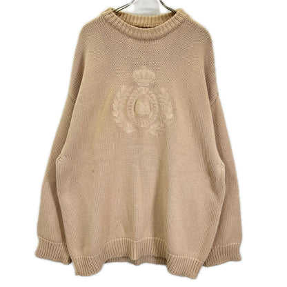 BALENCIAGA バレンシアガ 21年 664369 ベージュ エンブロイダリー BBロゴ ニット トップス